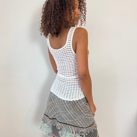 Vintage Euro crochet tank top (S) - Picture 3 of 7